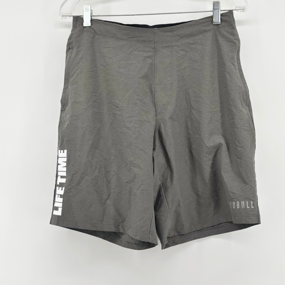 NOBULL Life Time Mens Training Shorts Gray Heather Gym Workout Size Medium